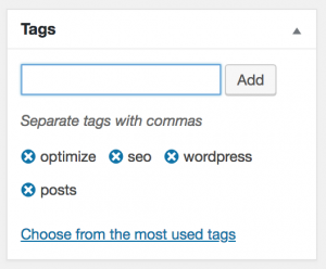 add tags wordpress seo