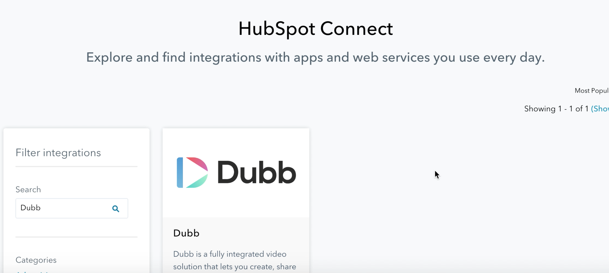 hubspot video dubb integration