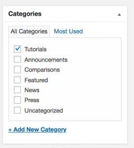 add category to wordpress