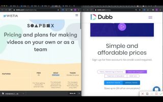 Wistia vs Dubb screenshot