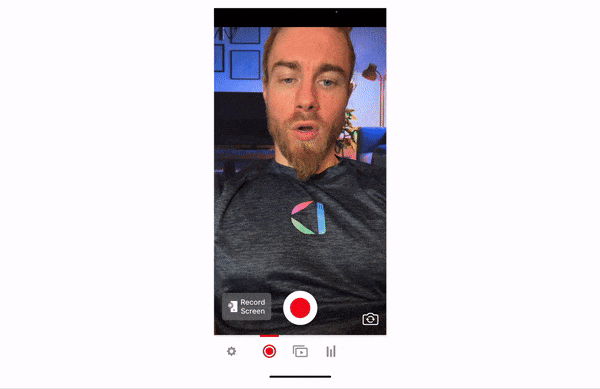 Recording a video using the BombBomb mobile app