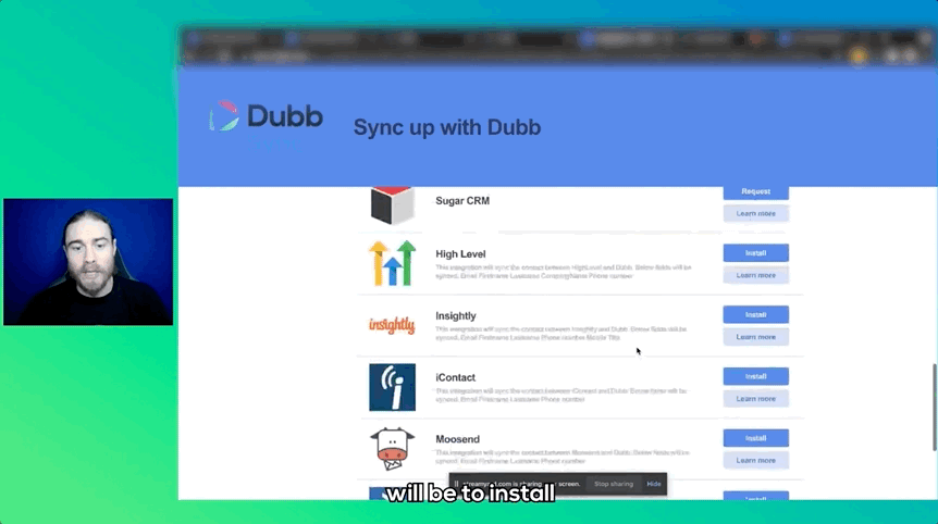 Sync with Dubb