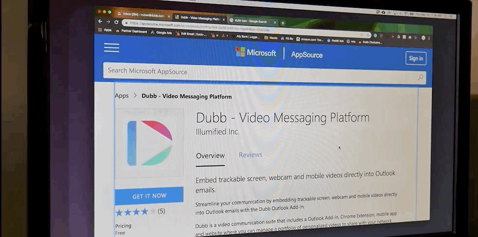 Dubb AppSource - video email