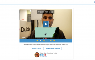 video pitch using Dubb