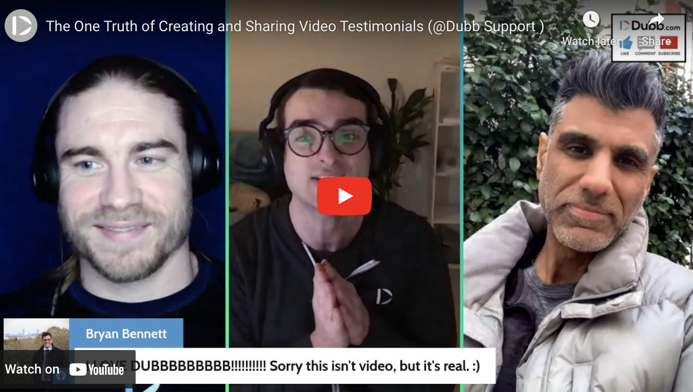 Creating and sharing video testimonials