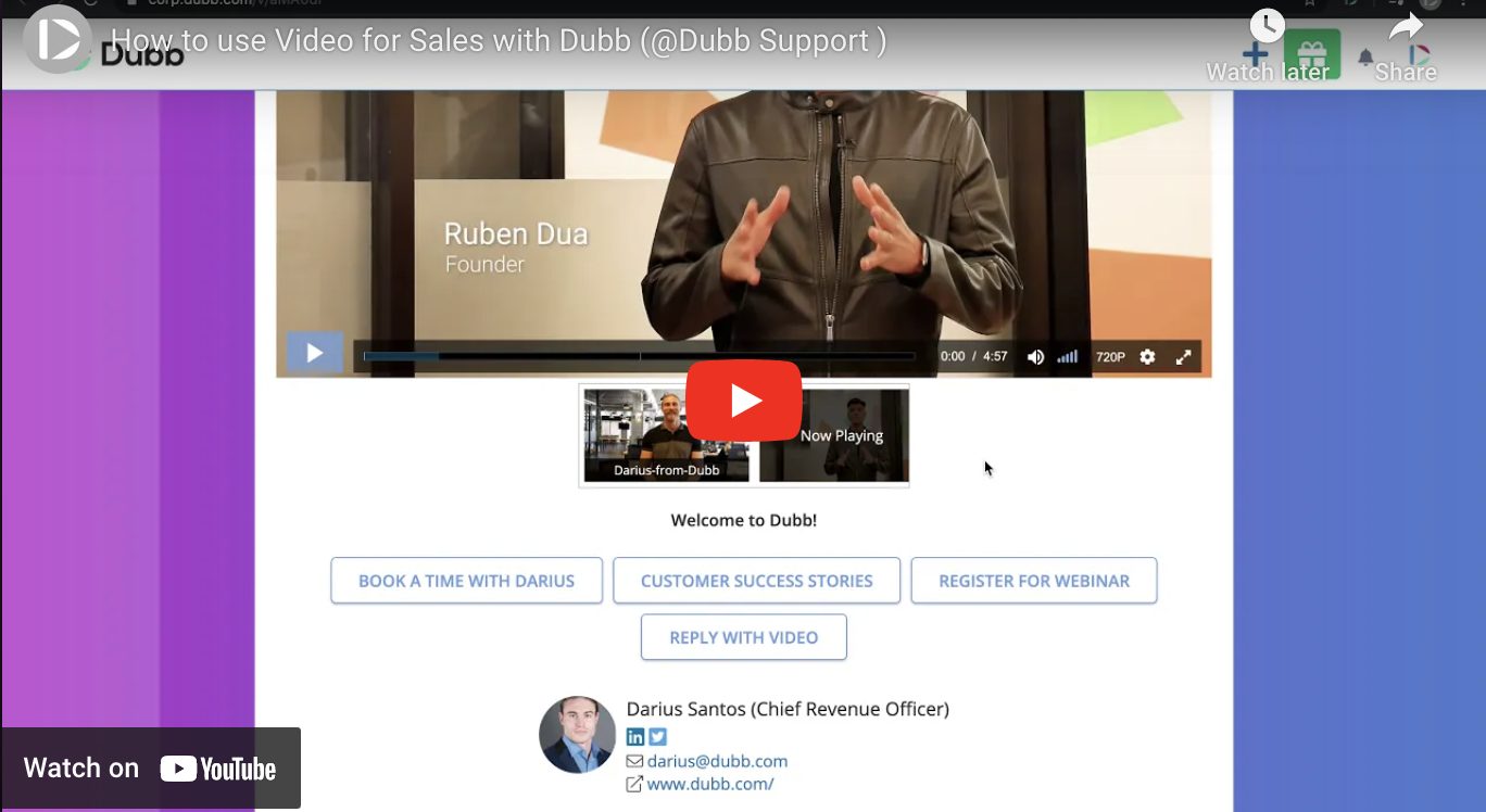 How to use Video for Sales with Dubb