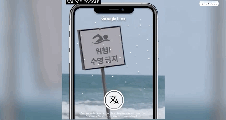 Translate with Google Lens.