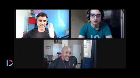 Group of users on a video call