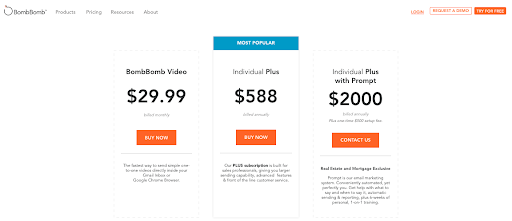 A pricing chart for Dubb